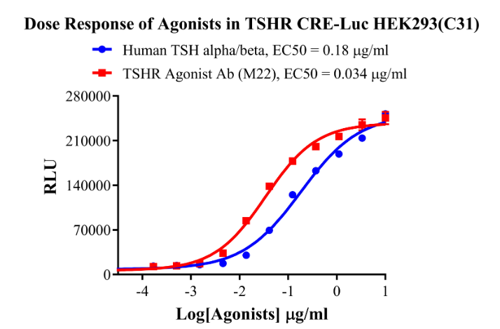 Dose Response of Agonists in TSHR CRE-Luc HEK293(C31)..png