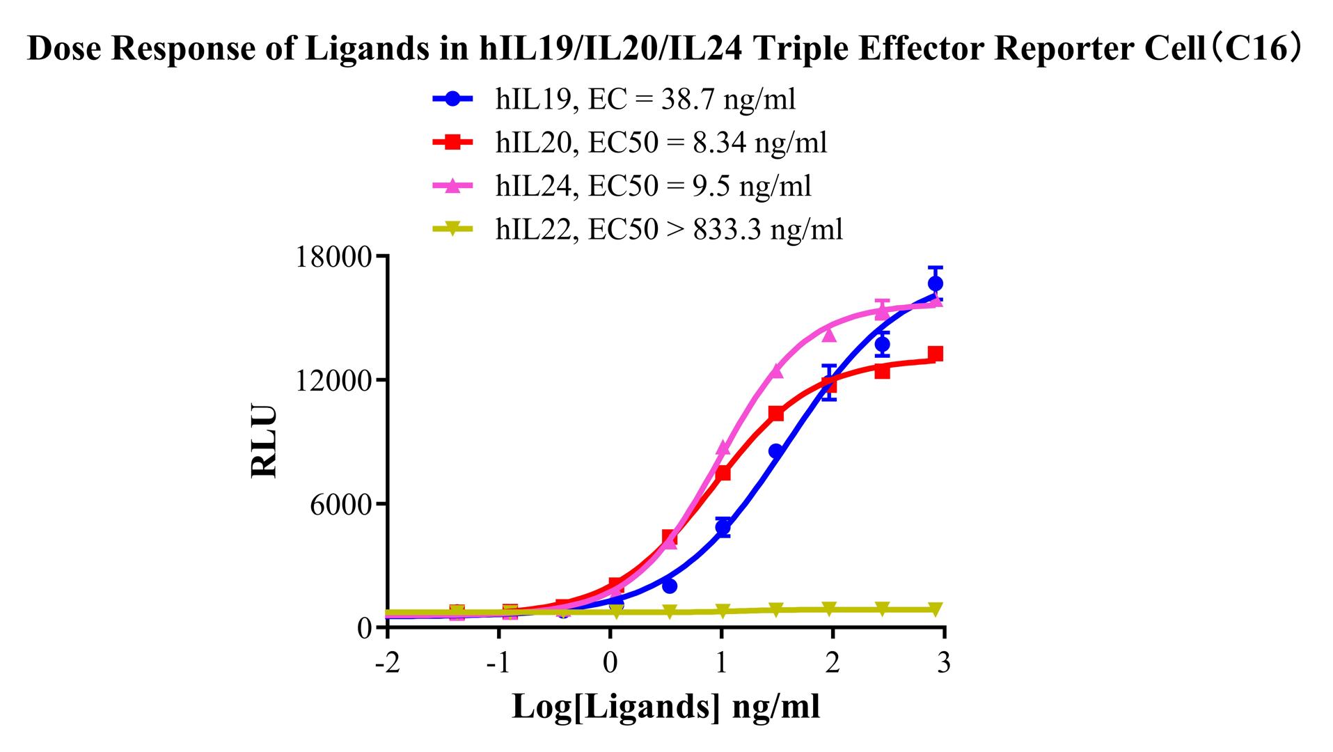 HEK293 Human IL19 IL20 IL24 Triple Effector Reporter Cell