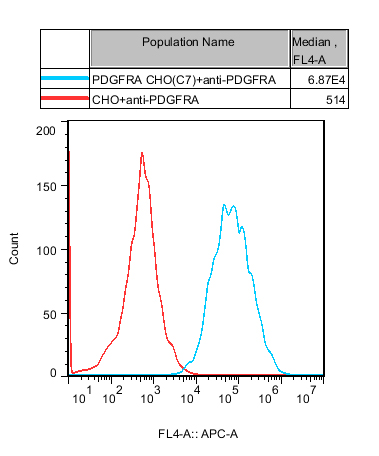 Recombinant CHO-K1 Human PDGFRA Cell stably expressing PDGFRA.