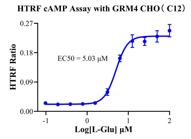 HTRF cAMP Assay with GRM4 CHO-K1(C12)