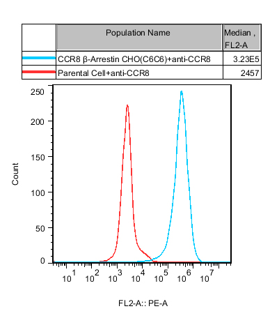 Recombinant CCR8 β-Arrestin/CHO-K1 stably expressing CCR8